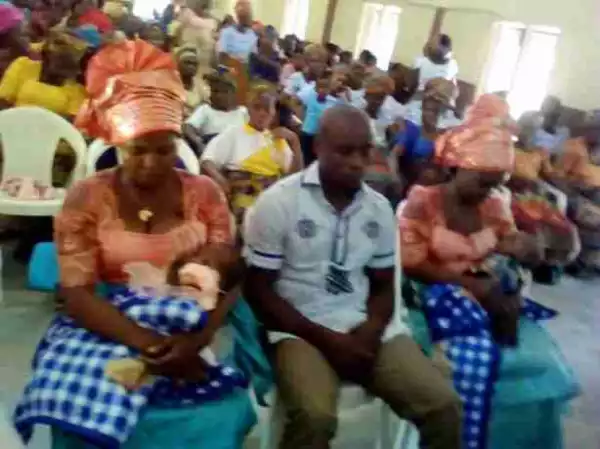 Twin Sisters Dedicate Children From One Husband In Akwa Ibom (Photos)
